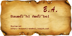 Baumöhl Amábel névjegykártya